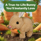 True-to-Life Interactive Bunny Pet | Toy Rabbit Rhat Hops - Wiggles Ears & Teaches Empathy for Kids Ages 3+