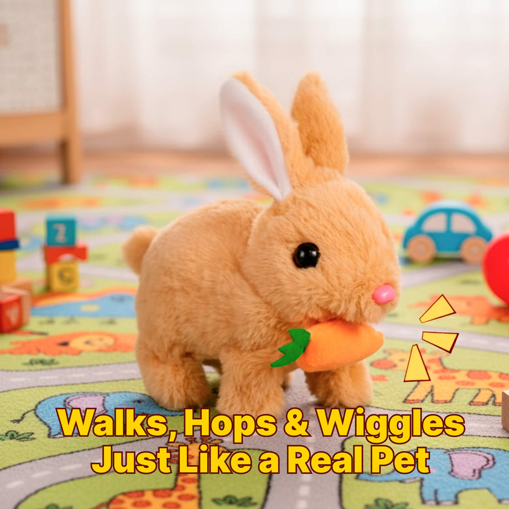 True-to-Life Interactive Bunny Pet | Toy Rabbit Rhat Hops - Wiggles Ears & Teaches Empathy for Kids Ages 3+