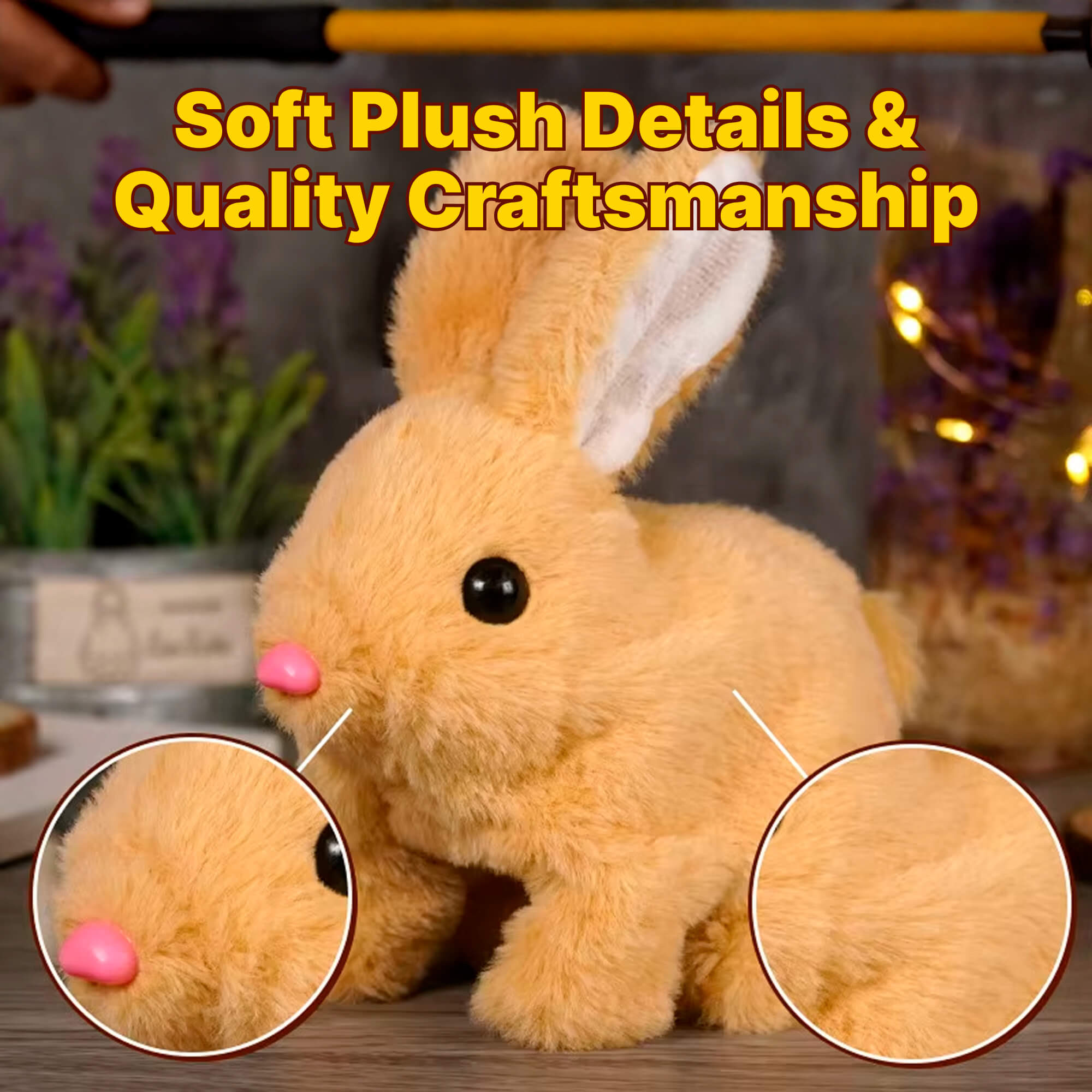 True-to-Life Interactive Bunny Pet | Toy Rabbit Rhat Hops - Wiggles Ears & Teaches Empathy for Kids Ages 3+