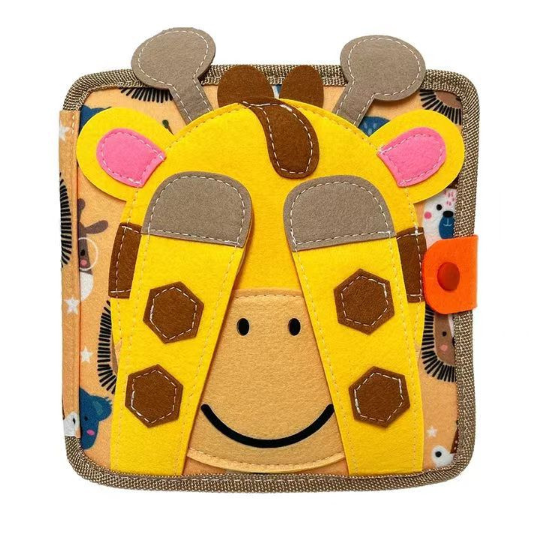Montessori Sensory Giraffe Story Book | Interactive, Travel-Friendly & Ideal for Early Learning and Fine Motor Skill Development