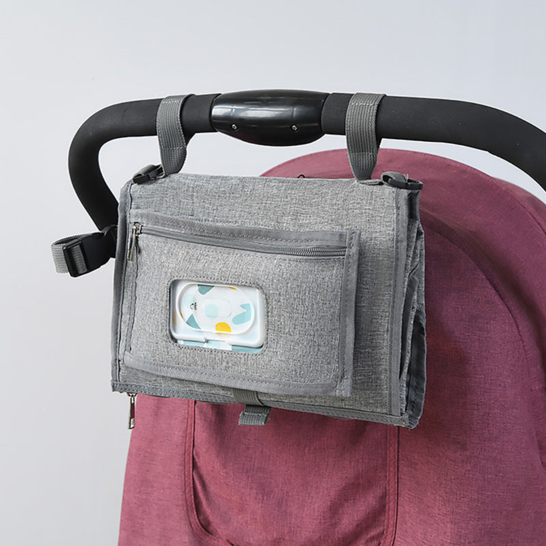 Compact Changing Mat with Pockets | Waterproof, Portable & Organized for On-the-Go Diaper Changes
