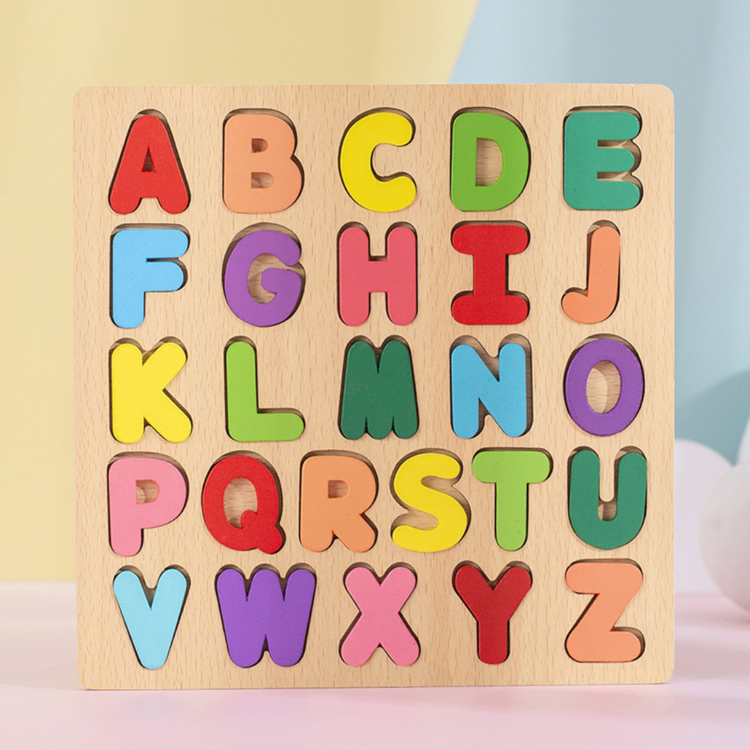 Woodland Wonders™ | Wooden Shapes, Numbers & Letters Puzzle for Early Learning & Educational Play