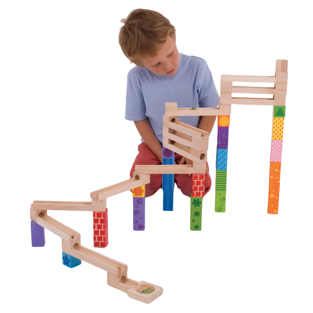 Wooden Marble Run Construction Set | Educational, Durable & Creative Toy for Children Aged 3+
