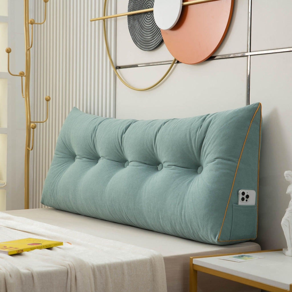 Luxury Chic Wedge Pillow | Backrest Cushion for Bed