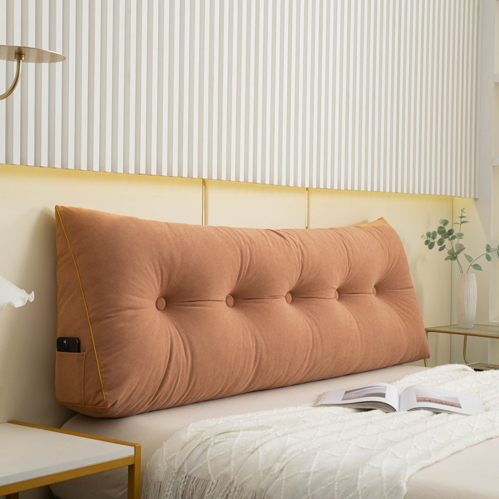 Luxury Chic Wedge Pillow | Backrest Cushion for Bed