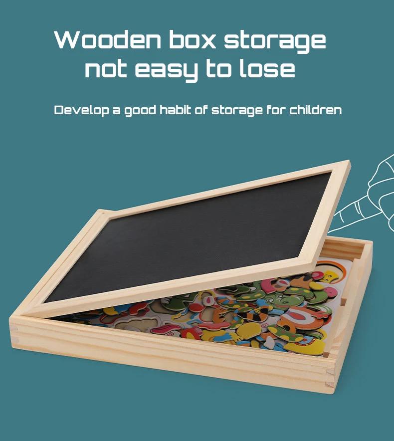 Montessori Drawing Board Toy for Kids | 2-in-1 Magnetic Whiteboard & Chalkboard – Educational Gift for 2 to 4 Year Old Girls & Boys