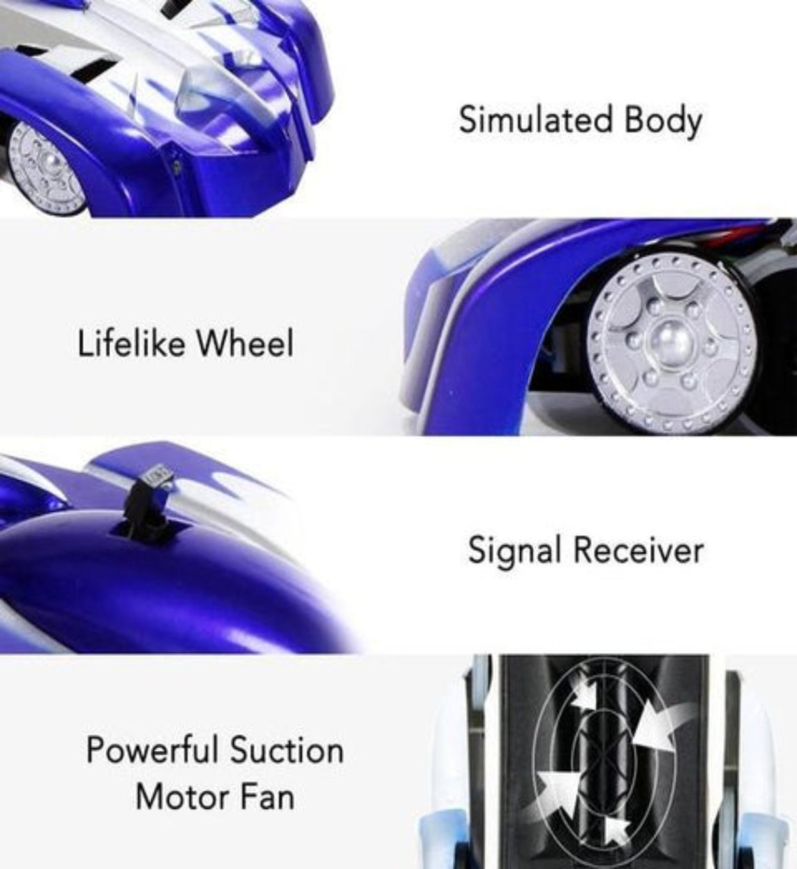 Wall Climbing Car with Remote Control  - Thrilling Gravity-Defying High-Speed Stunt Vehicle for Kids