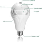 Light Bulb Security Camera | 360° Panoramic, WiFi Enabled with Night Vision for Home Surveillance