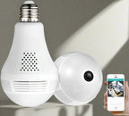 Light Bulb Security Camera | 360° Panoramic, WiFi Enabled with Night Vision for Home Surveillance
