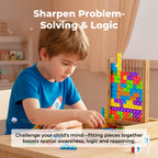 Wooden Tetris Puzzle Game | Enhances Creativity, Problem-Solving & Fine Motor Skills for Kids