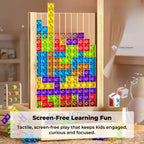 Wooden Tetris Puzzle Game | Enhances Creativity, Problem-Solving & Fine Motor Skills for Kids