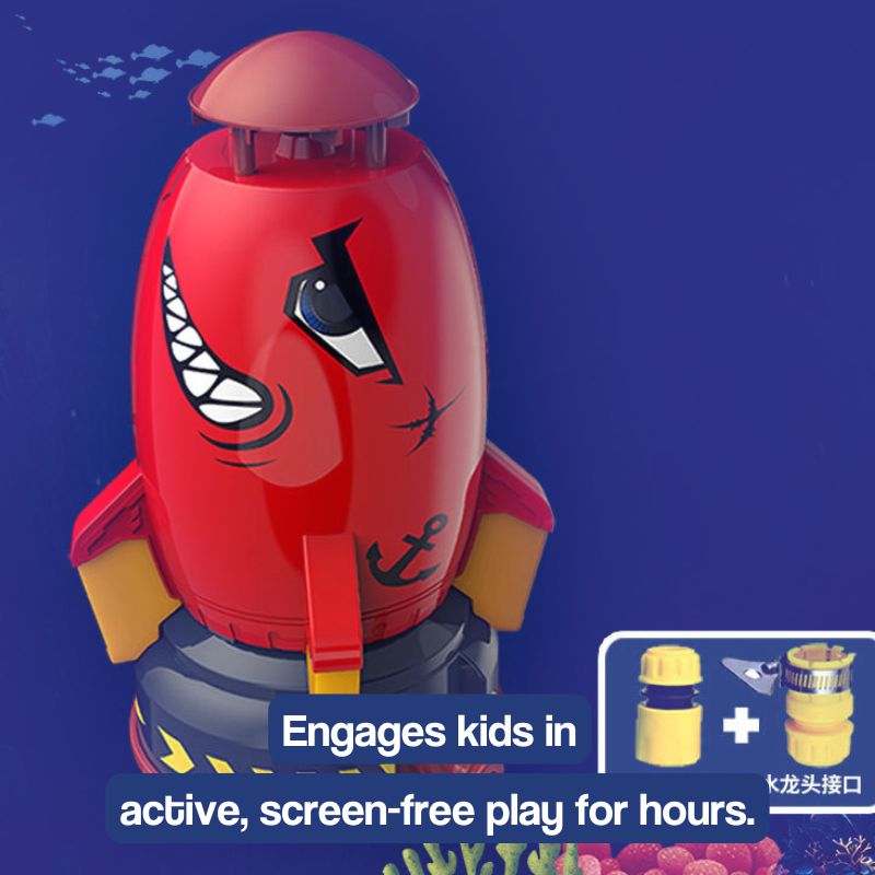 AquaBlast Rocket Sprinkler | Adjustable Spray Patterns for Thrilling Outdoor Water Fun for Kids Ages 3+