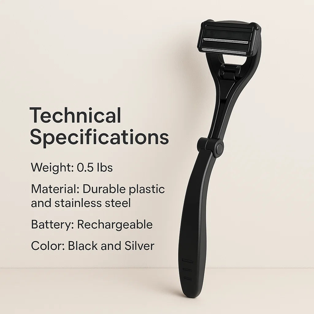 2-in-1 Back Hair Remover & Trimmer | Foldable Handle for Men, Ideal for Grooming and Personal Care