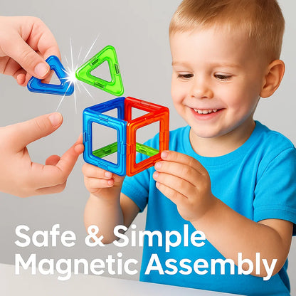 Magnetic Building Blocks - Creative Magnetic Tiles for Kids - STEM Learning Toy - 3D Construction Set
