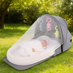 Baby Travel Cot with Mosquito Net | Lightweight, Portable & Ideal for Travel, Visits & Outdoor Use