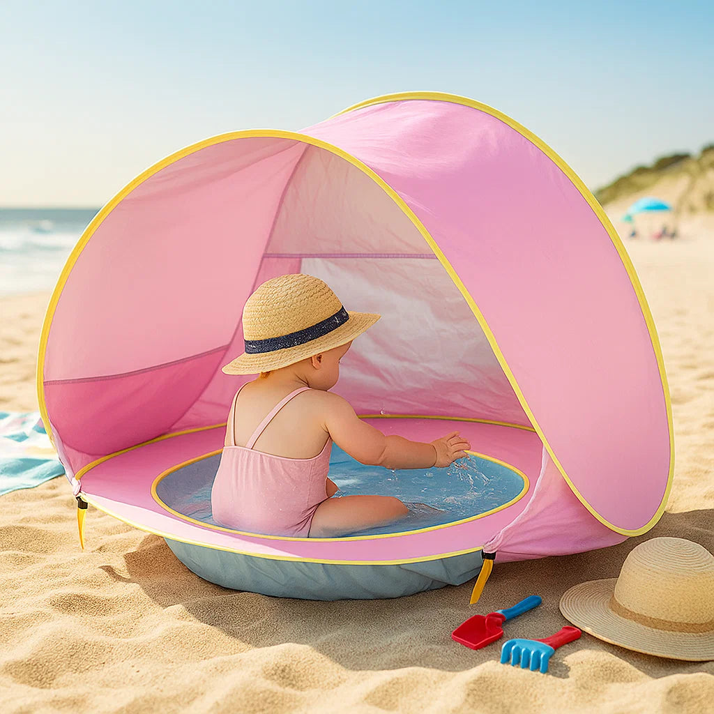 Baby & Toddler Beach Tent | UV Protection, Waterproof & Integrated Pool for Summer Fun