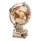 3D Wooden Globe Puzzle 3D Lamp | Creative, Educational & Fun for Kids and Adults