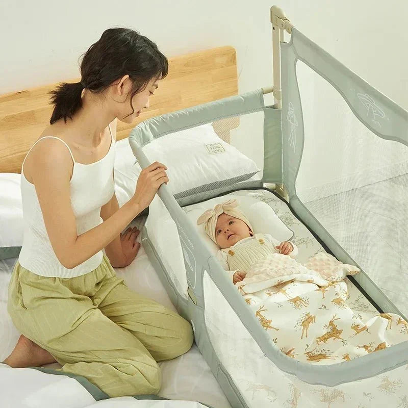 Baby Liftable Protective Side Bed | 3 in 1 Design, Portable Bed Rail for Safe Sleep at Home & Travel