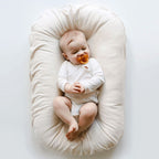 Baby Lounger Nest Bed | Soft Organic Cotton, Portable & Safe for Co-Sleeping and Hands-Free Moments