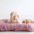 Baby Lounger Nest Bed | Soft Organic Cotton, Portable & Safe for Co-Sleeping and Hands-Free Moments