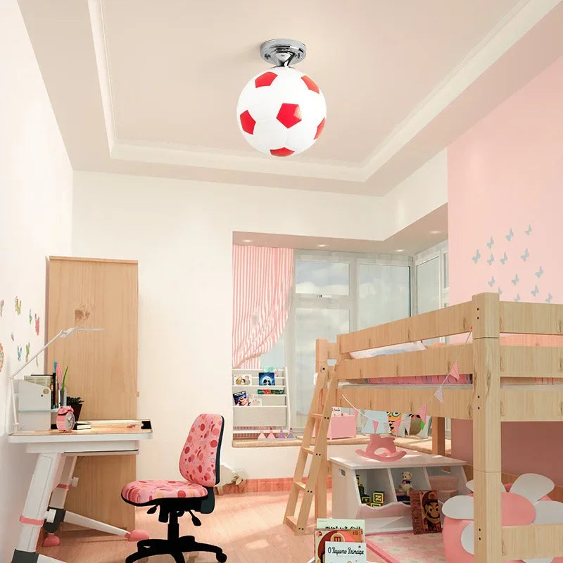 Football LED Ceiling Light | Dimmable, Energy-Efficient & Fun Design for Kids' Rooms