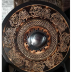 Double Ravens Personalized Viking Shield | Battleworn Design for Home Decor & Collectors