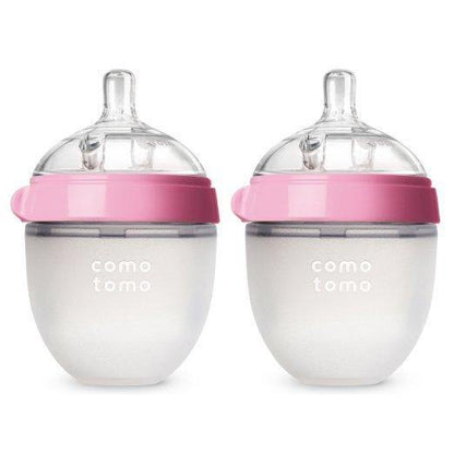 Silicone Baby Bottles – Mimics Breastfeeding for Happy Feeding