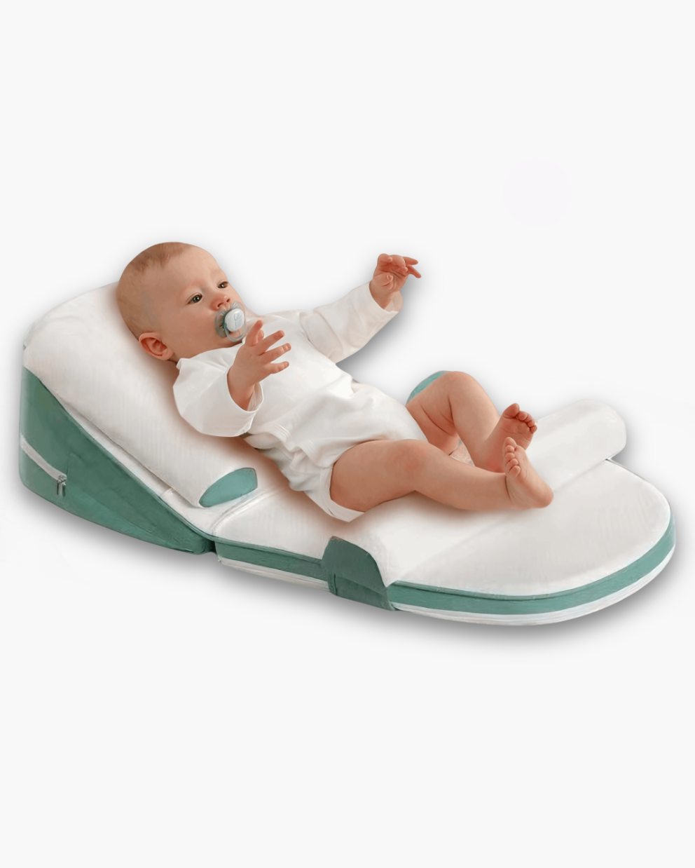 Organic Cotton Baby Lounger | Anti-Roll Sides, Gentle Incline & Portable for Supervised Playtime and Bonding