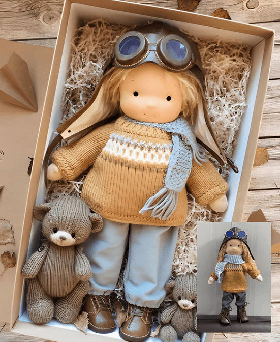 Handmade Soft Fabric Doll | Natural Materials, Hypoallergenic & Ideal for Imaginative Play