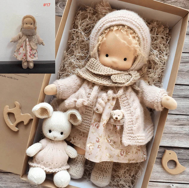Handmade Soft Fabric Doll | Natural Materials, Hypoallergenic & Ideal for Imaginative Play