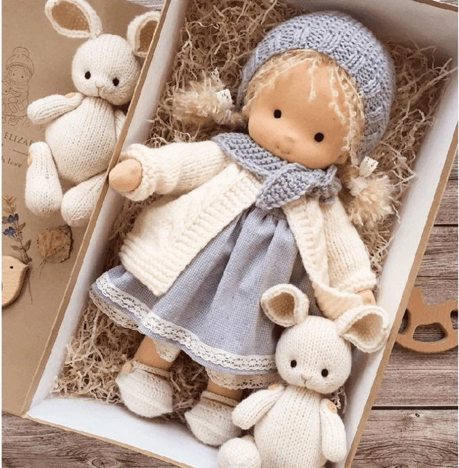Handmade Soft Fabric Doll | Natural Materials, Hypoallergenic & Ideal for Imaginative Play