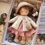 Handmade Soft Fabric Doll | Natural Materials, Hypoallergenic & Ideal for Imaginative Play
