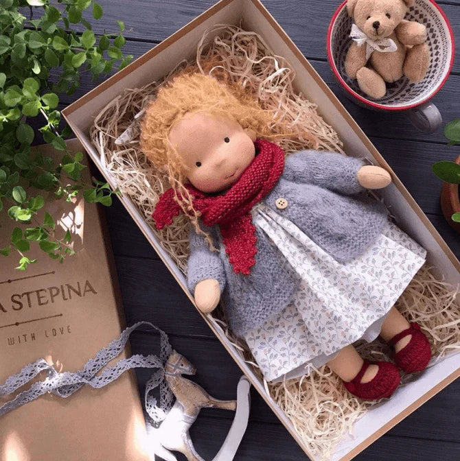 Handmade Soft Fabric Doll | Natural Materials, Hypoallergenic & Ideal for Imaginative Play