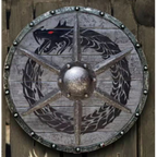 Double Ravens Personalized Viking Shield | Battleworn Design for Home Decor & Collectors