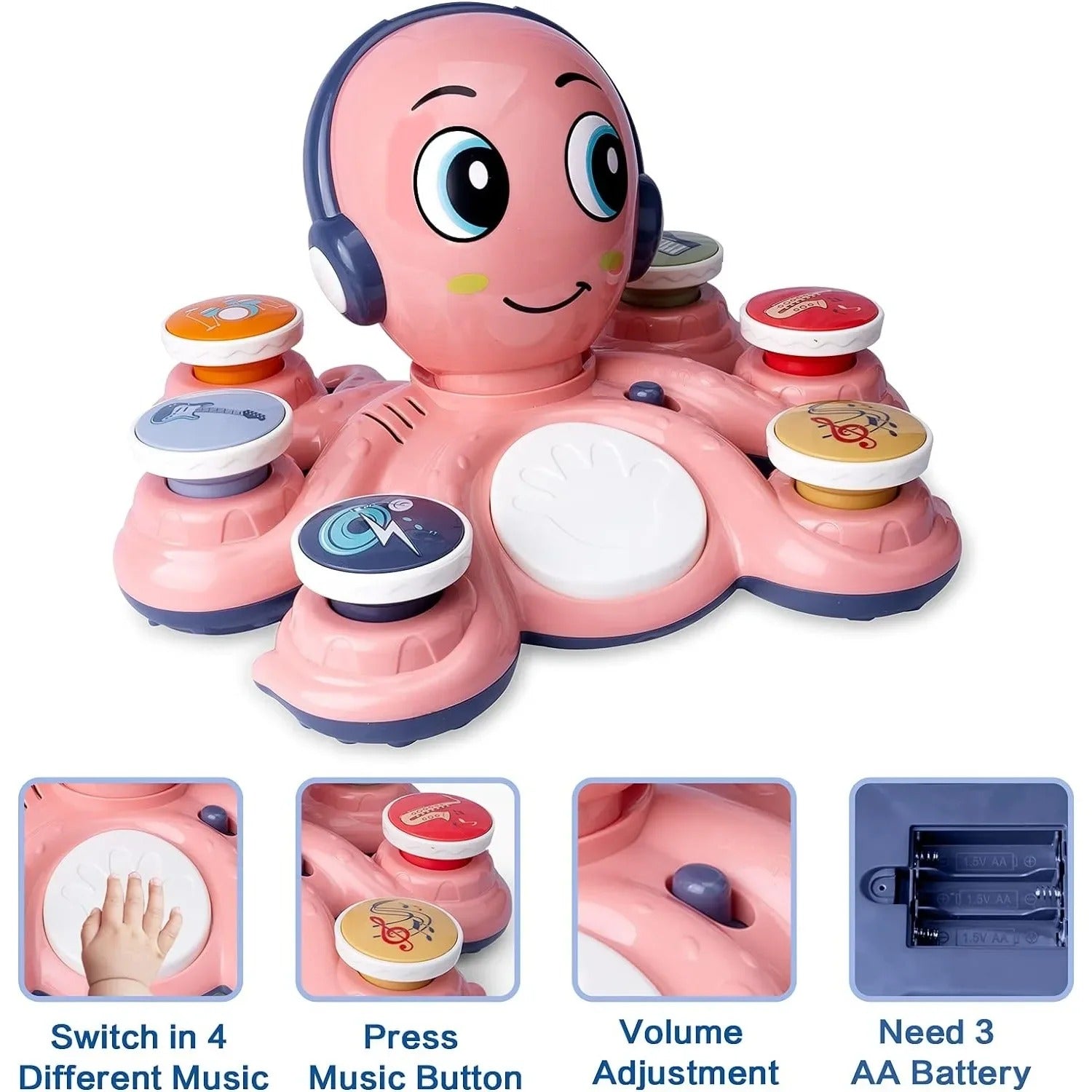 Musical Octopus Toy | Interactive, Educational & Stimulating for Toddlers and Preschoolers