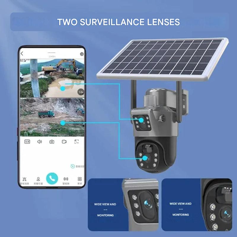 4K Wireless 360 Outdoor Security Camera | Solar-Powered, 360° Rotation & Smart Detection for Home Surveillance
