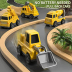 Toy Truck Set with Lights and Sounds | Interactive, Space-Saving Playset for Kids Aged 3+