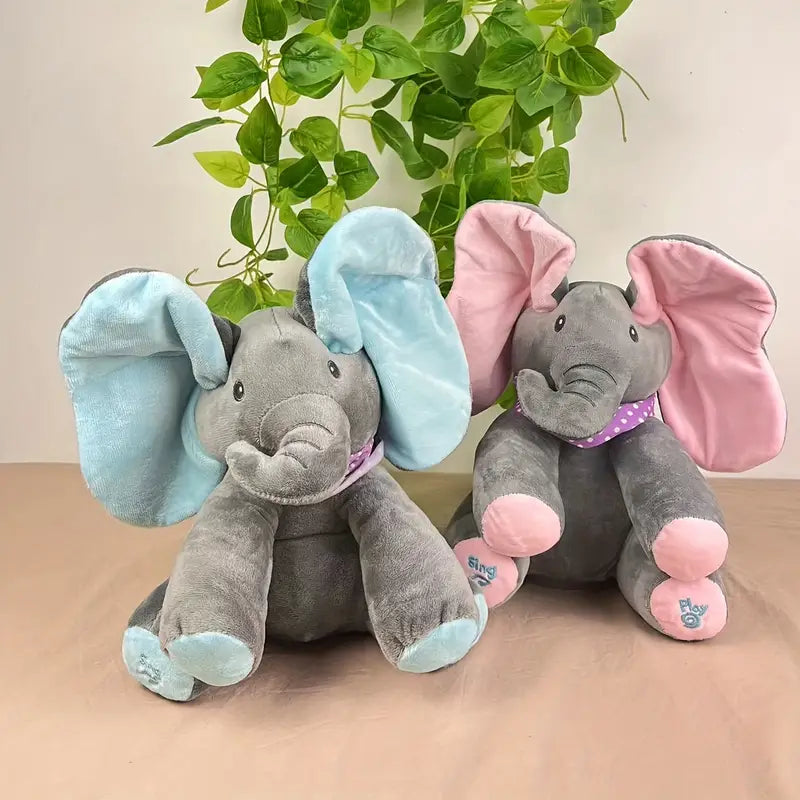 Robotic Peek a Boo Elephant Plush Toy | Interactive, Soft & Ideal for Babies and Toddlers