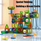 Magnetic Building Blocks Set | LED Lighting & STEM Toy for Creative Track Design and Problem Solving Skills