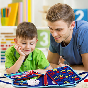 Montessori Travel Busy Board | Interactive, Educational & Portable for Toddlers Aged 3+