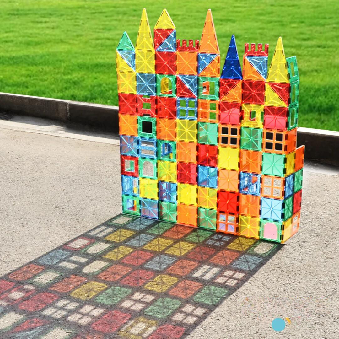 Dreamscape™ | Magnet Building Blocks Set | 100 Colorful Magnetic Tiles for Creative Play & STEM Learning