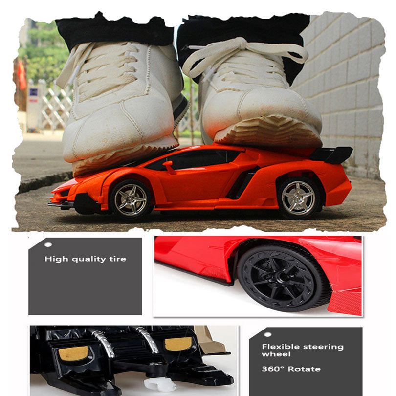 Transforming Remote Control Robot Car | Gesture Activated, LED Lights & Sound Effects for Kids' Interactive Play