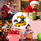 Transforming Remote Control Robot Car | Gesture Activated, LED Lights & Sound Effects for Kids' Interactive Play