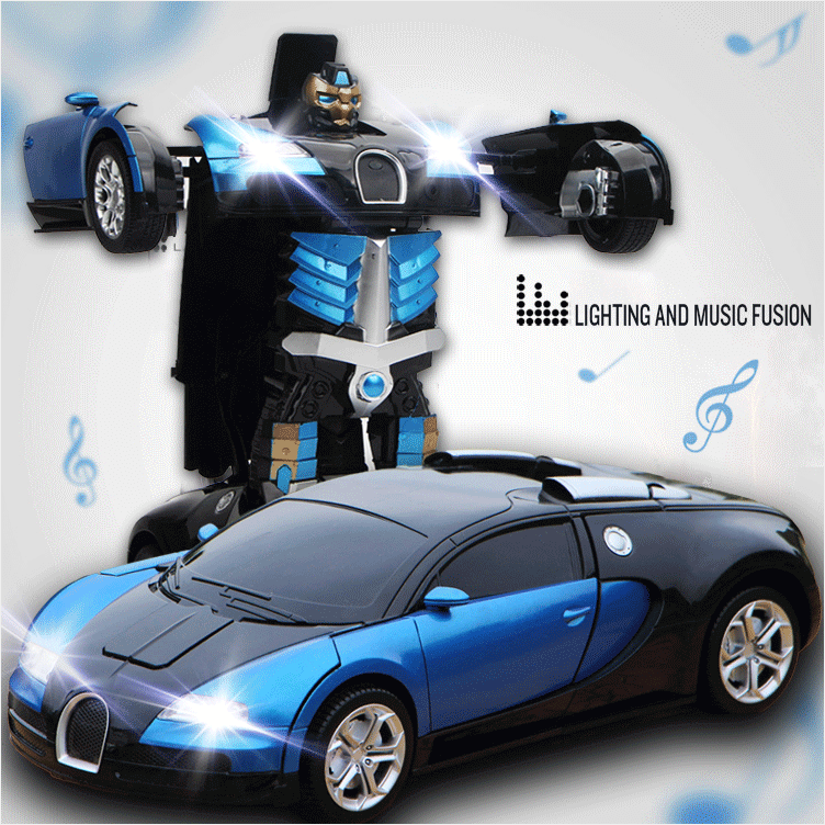 Transforming Remote Control Robot Car | Gesture Activated, LED Lights & Sound Effects for Kids' Interactive Play