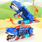 Dinosaur Toy Transporter Truck Playset | 2-in-1 Dino & Car Storage for Boys 3–5 – Includes Mini Cars & Jurassic Figures