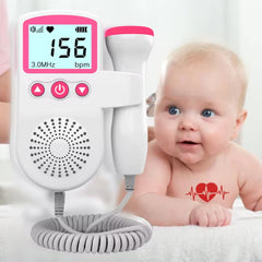 Fetal Heart Rate Doppler with Enhanced Sensitivity - Clear and Precise Heartbeat Readings for Expecting Parents to Stay Connected with Their Baby