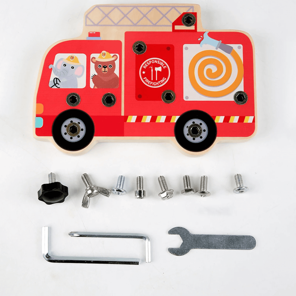 Montessori Screwdriver Wooden Board  Kids and Toddlers, Waldorf Sensory Bin Toys  Set for 3 4 5 Year Old