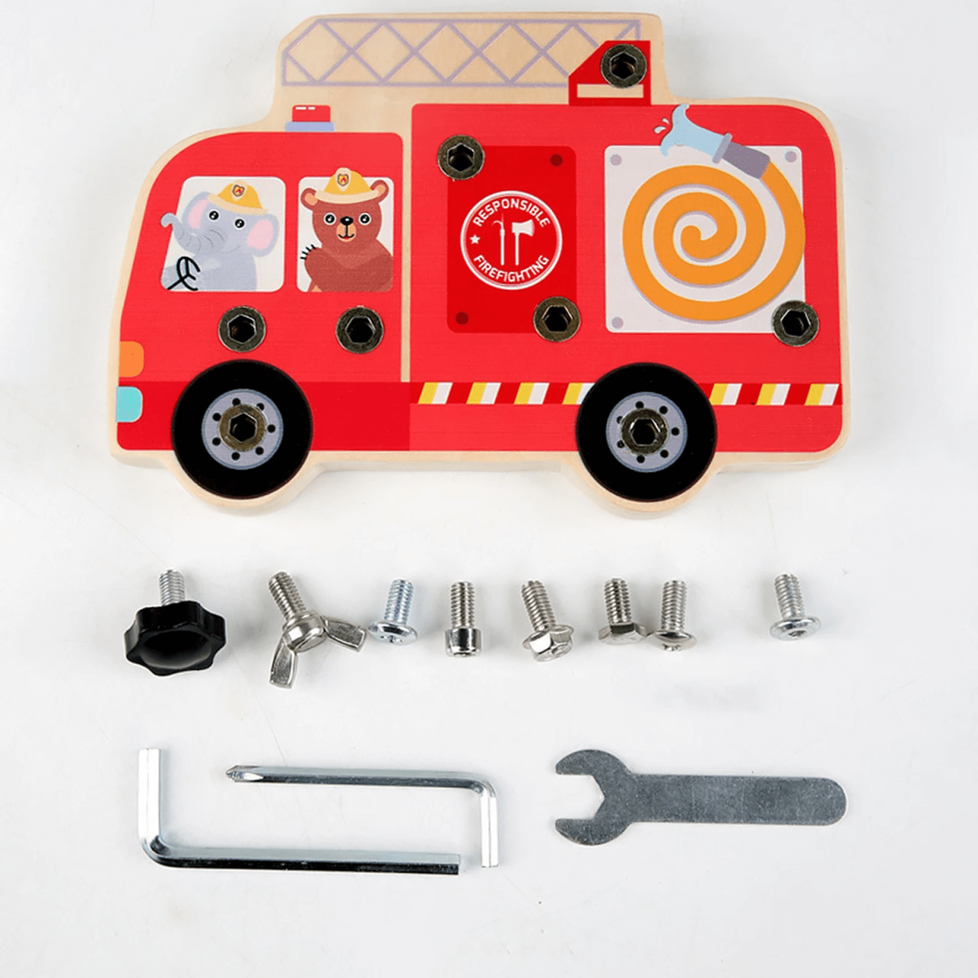 Montessori Screwdriver Wooden Board  Kids and Toddlers, Waldorf Sensory Bin Toys  Set for 3 4 5 Year Old