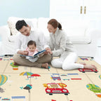 Foldable Play Space Mat | Non-Toxic, Educational Designs & Soft Surface for Safe Playtime and Learning