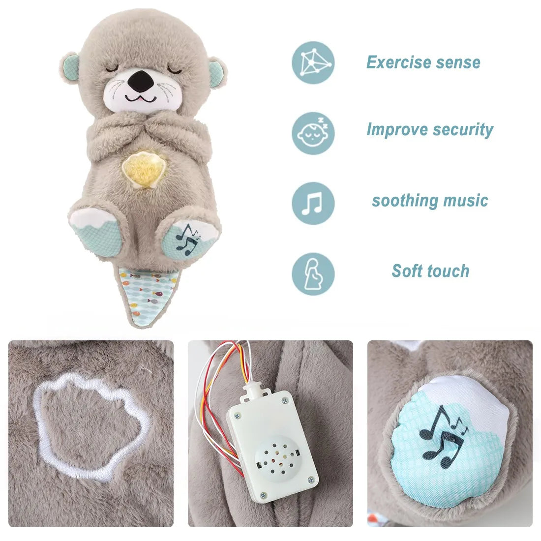 Sleepy Bedtime Breathing Otter Toy